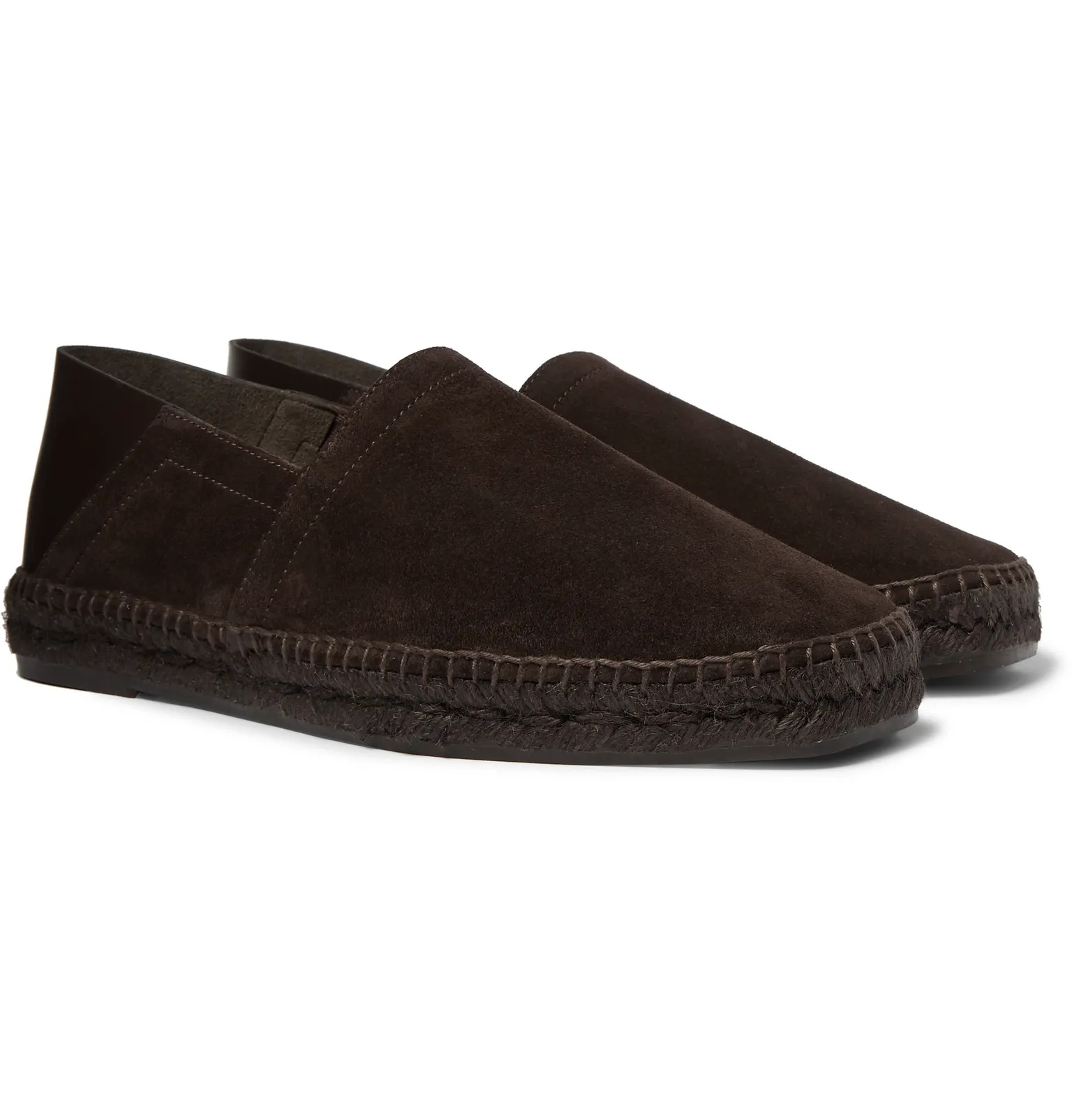 Barnes Collapsible-Heel Suede and Leather Espadrilles - 11