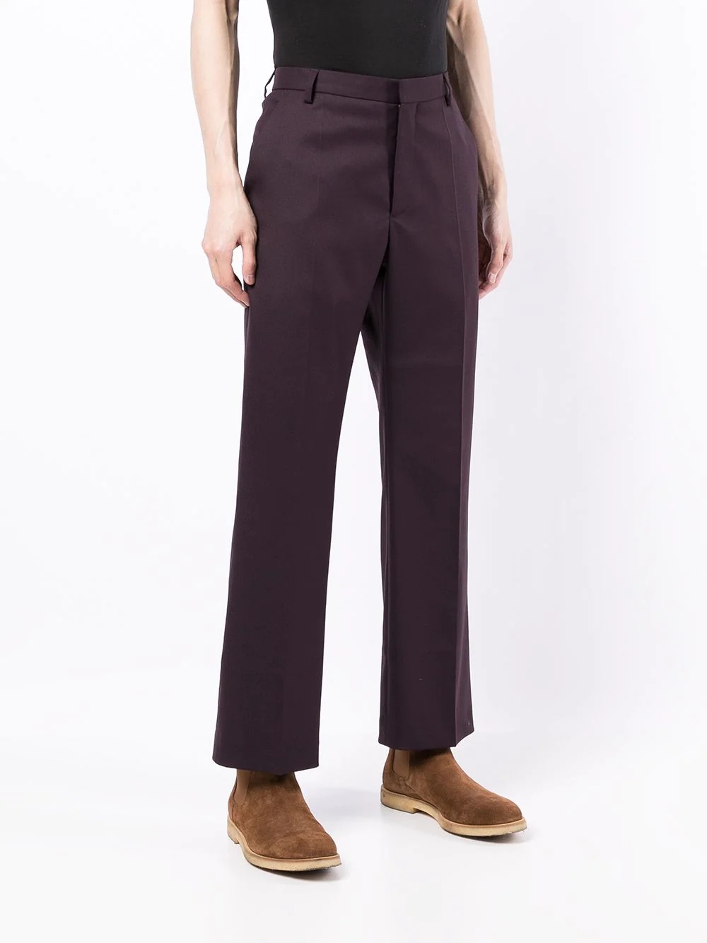 Jun twill straight-leg trousers - 3