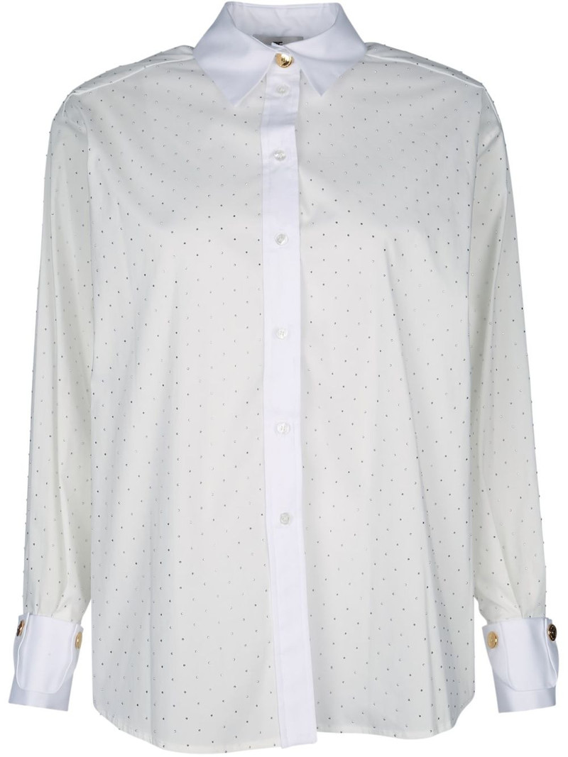 rhinestone-embellished poplin shirt 1
