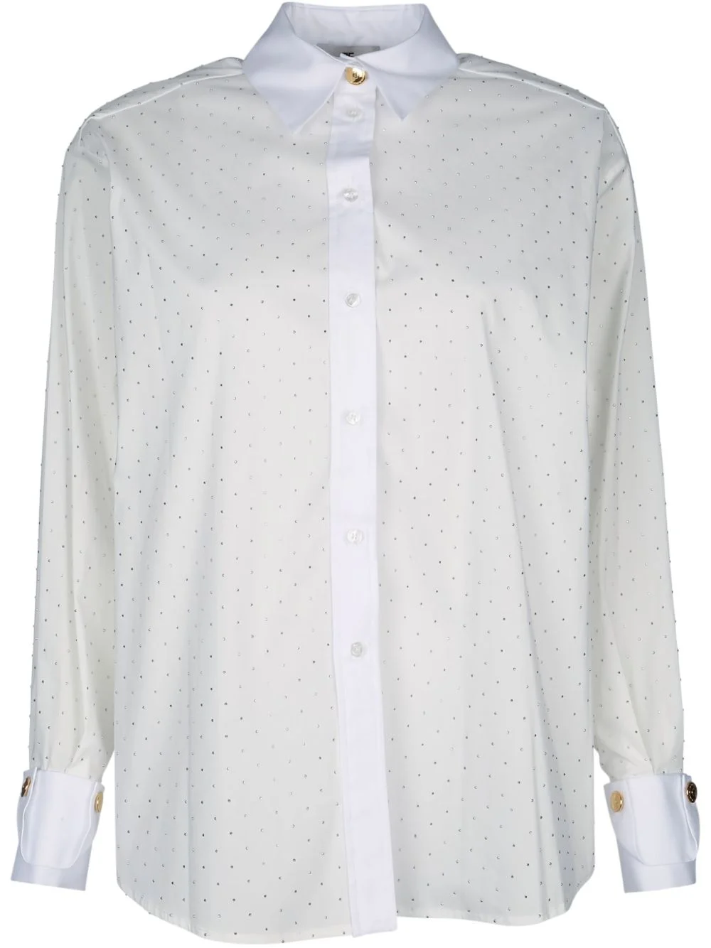 rhinestone-embellished poplin shirt - 1