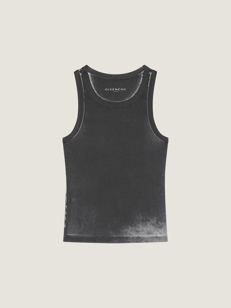 SLIM FIT TANK TOP IN COTTON WITH PORTRAIT PRINT 3