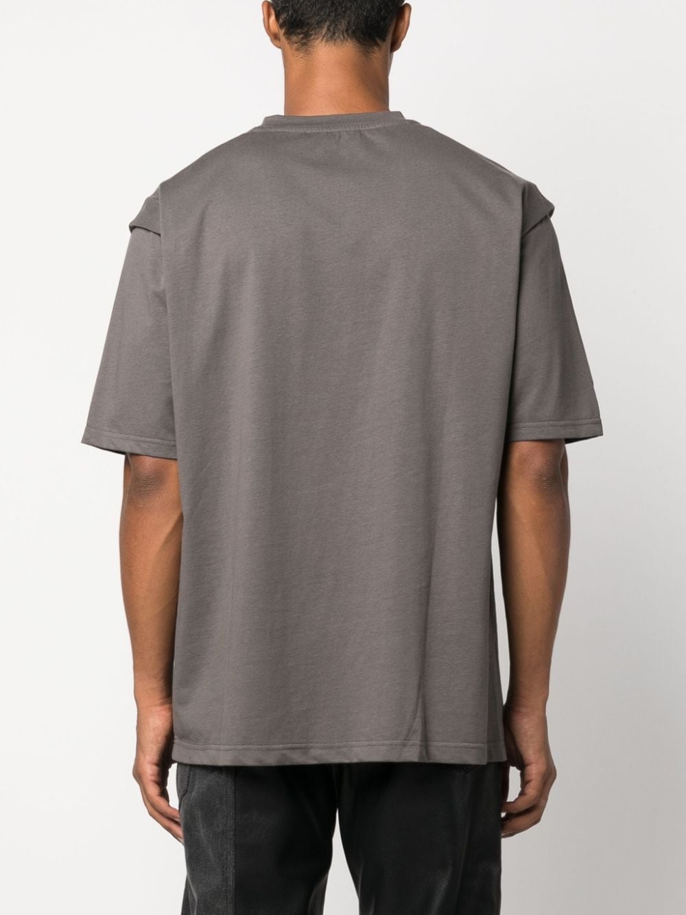 layered-effect cotton T-shirt - 4