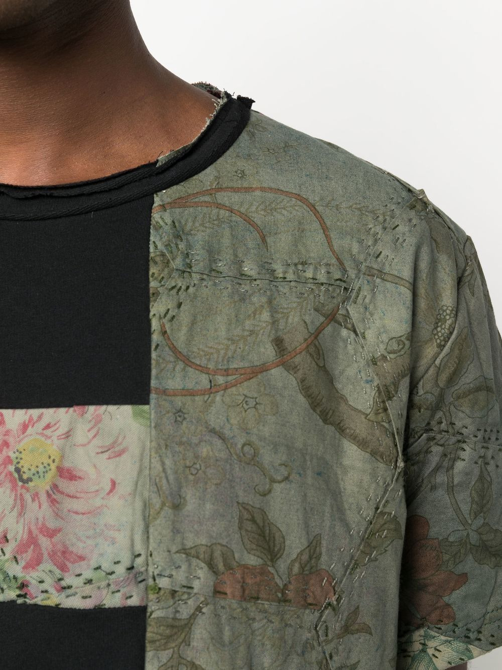 Patchy two-tone T-shirt - 5