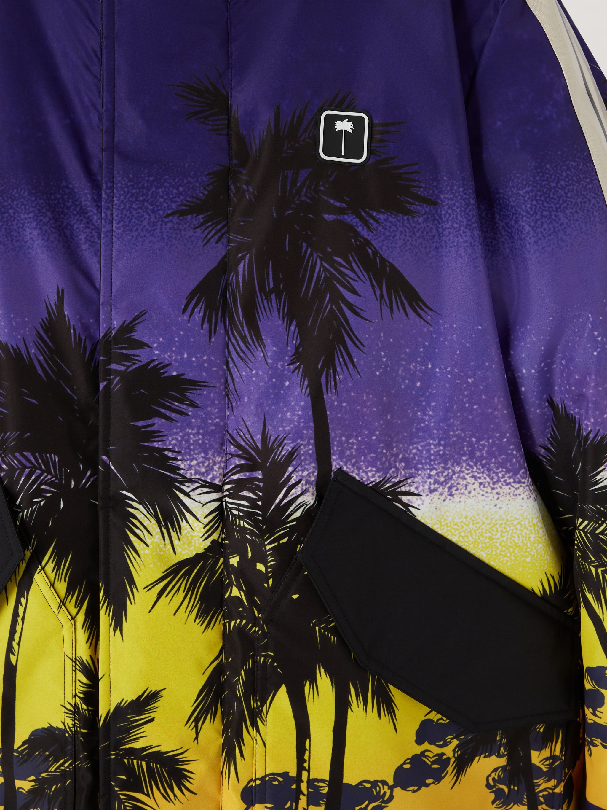 sunset-print hooded jacket - 3