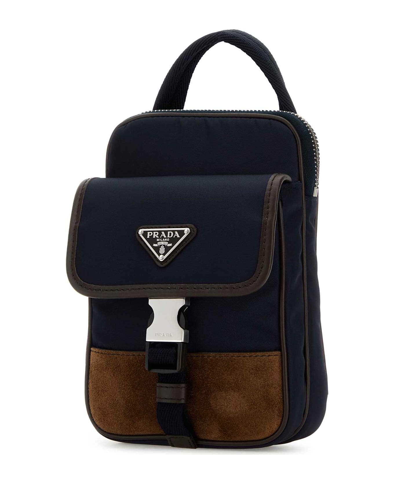 Two-tone Nylon And Suede Phone Case - 2