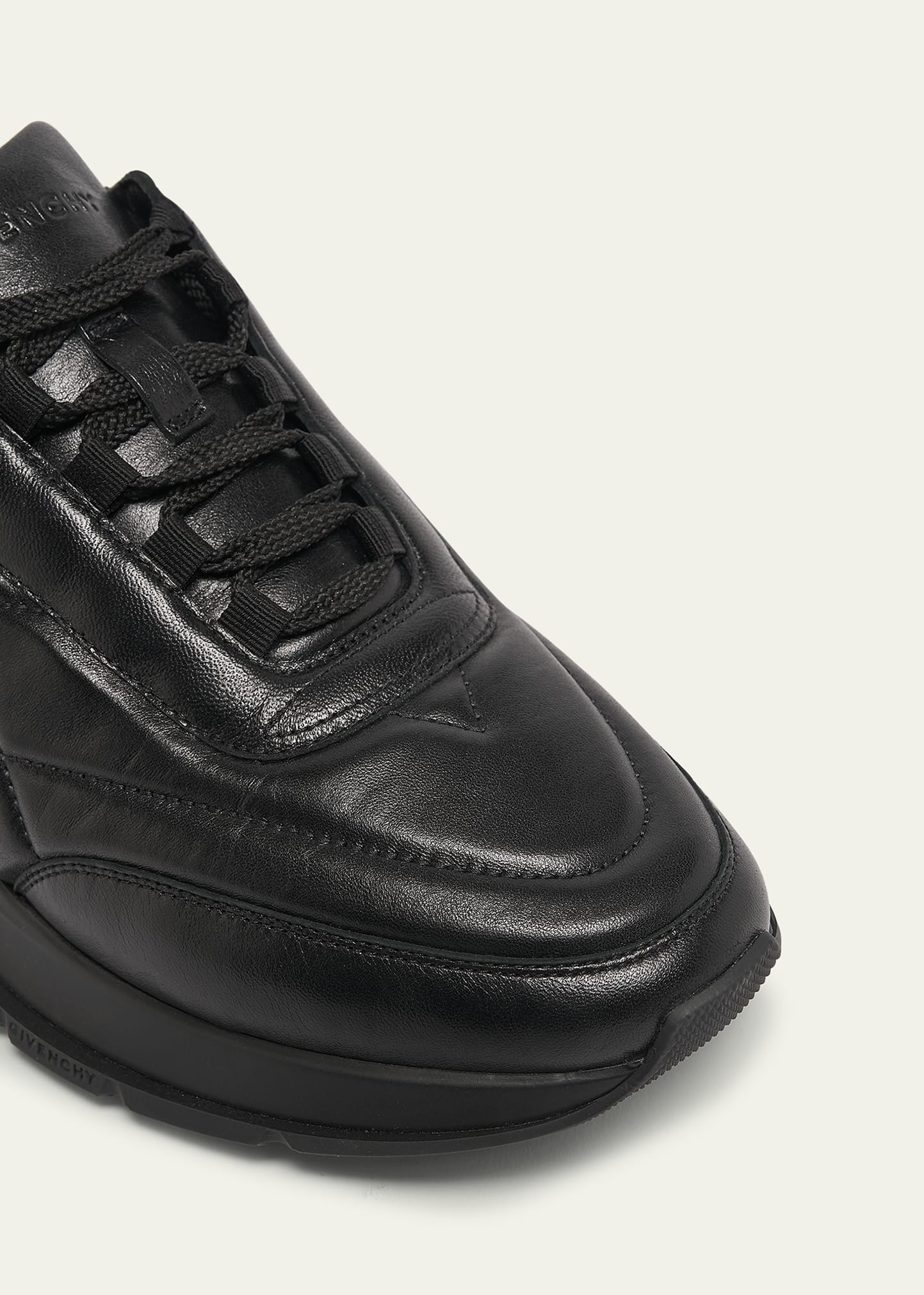 Men's Tonal Leather Low-Top Sneakers - 6