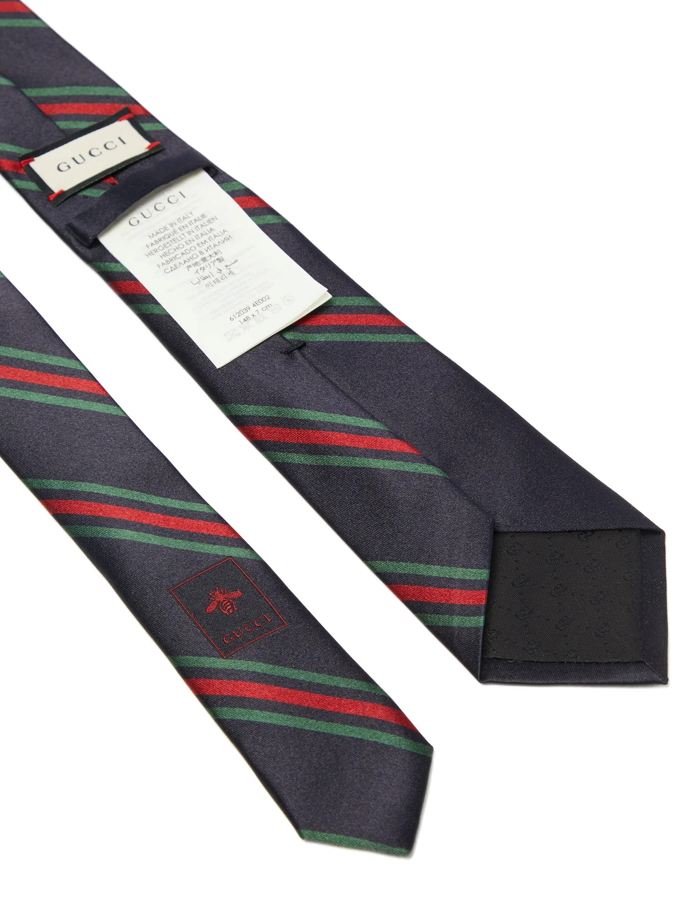 Striped silk-satin tie - 3