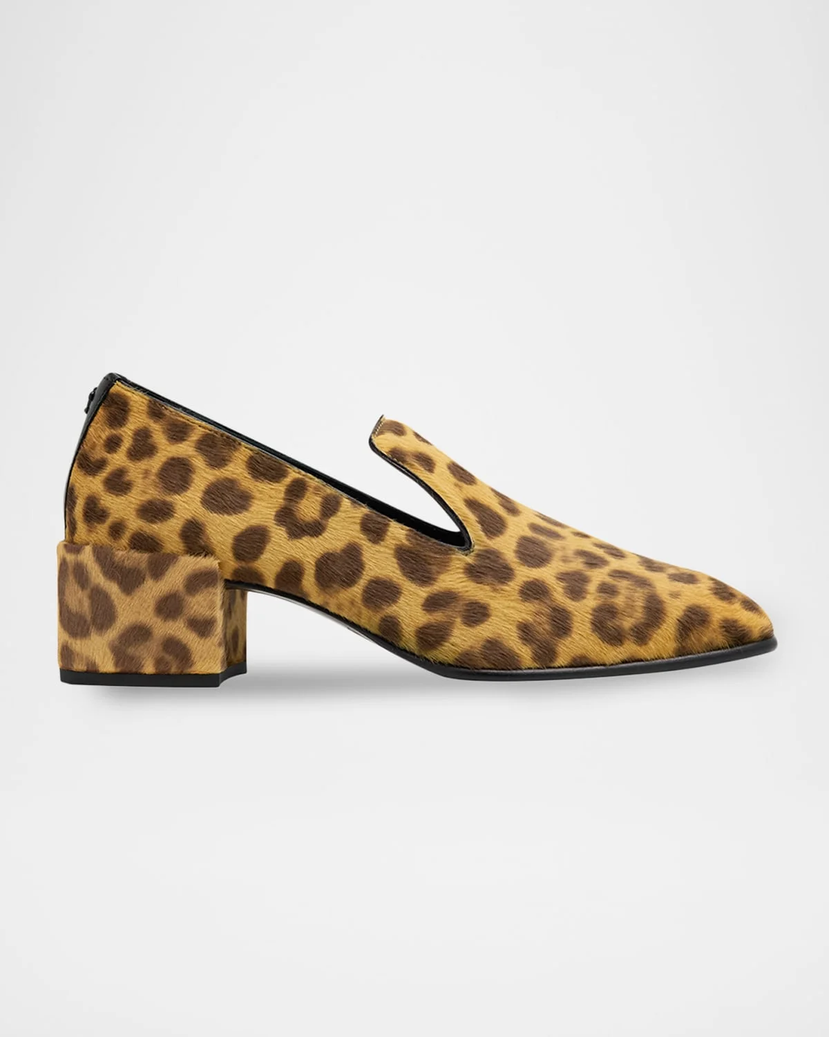 45mm Elliot Leopard Calf Hair Loafers - 1