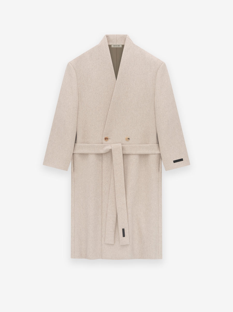 Military Wool Lapelless Coat - 3