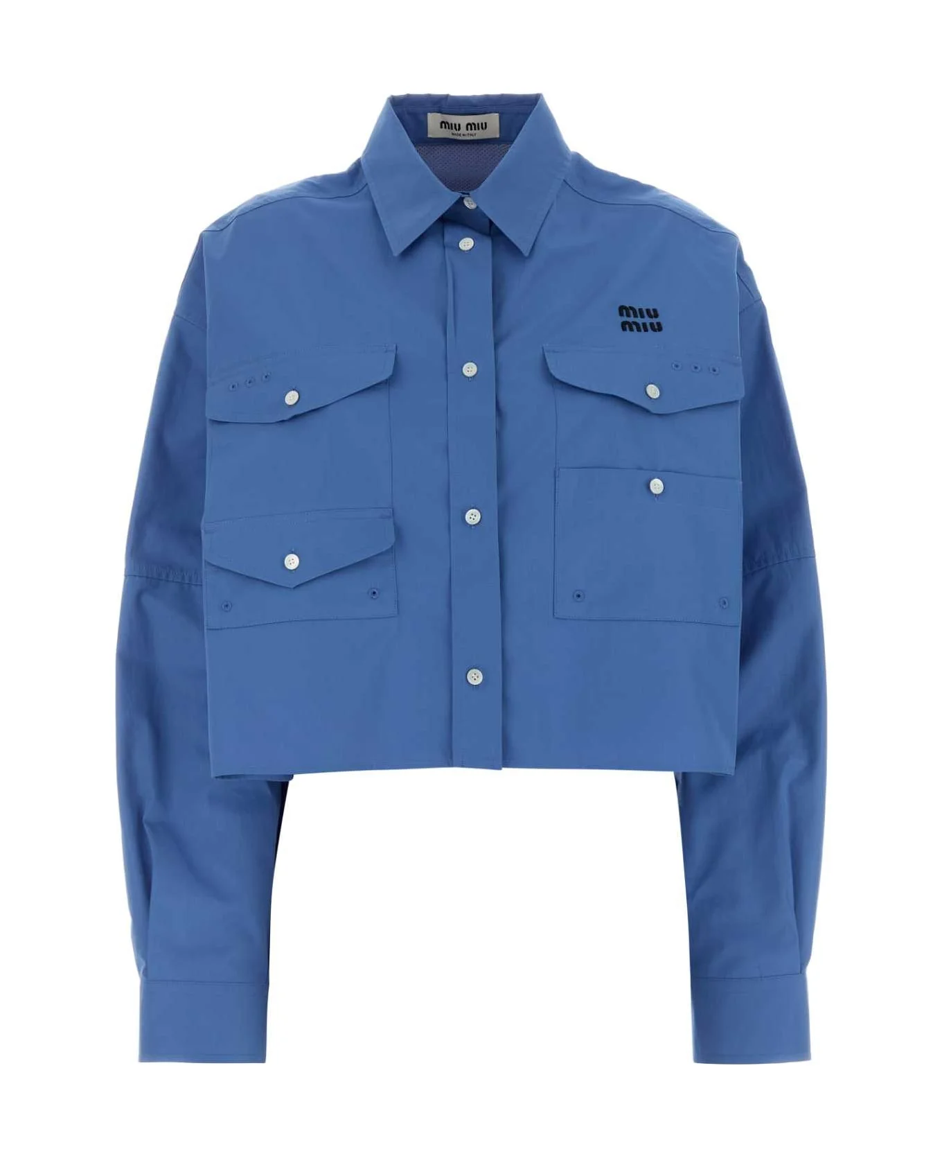 Cerulean Poplin Oversize Shirt - 1