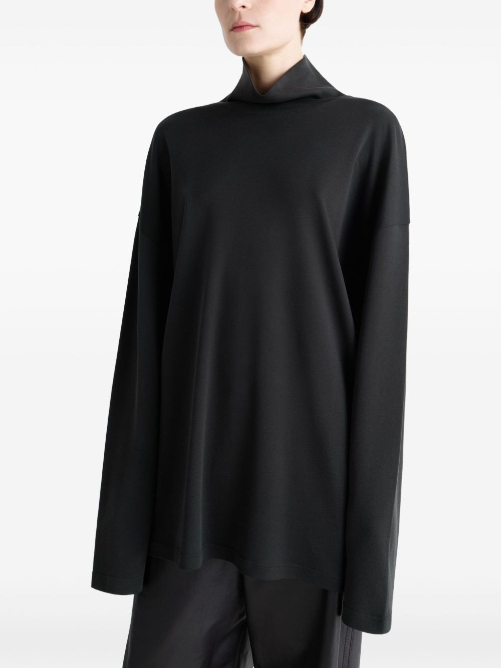 RELAXED MOCK NECK T-SHIRT - 5