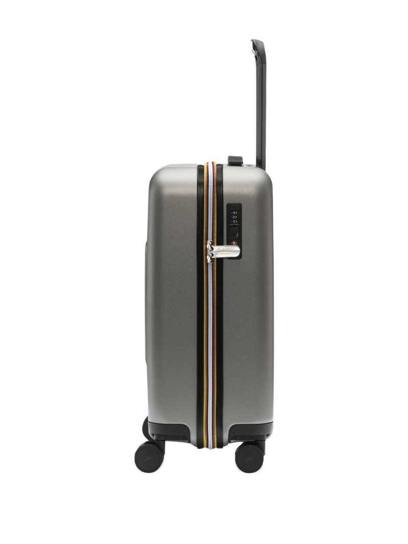 K-WAY Eudoxie striped suitcase outlook