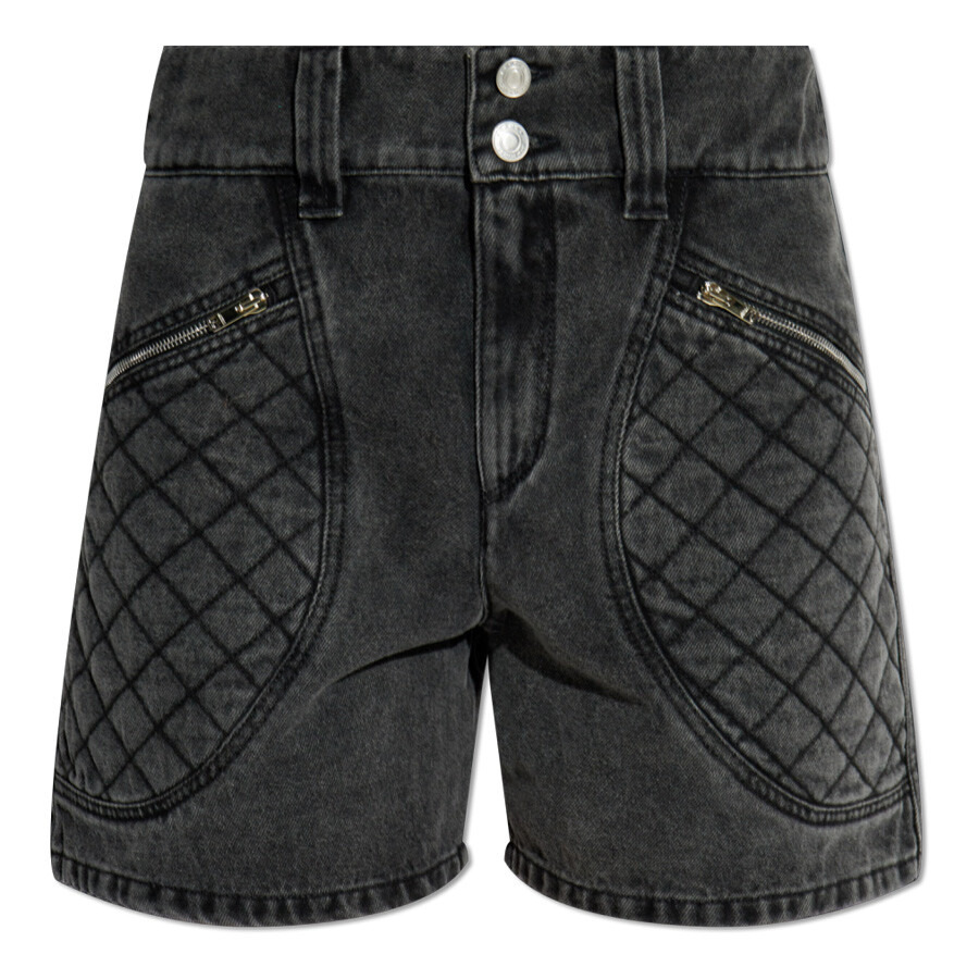 Isabel Marant Ladies Dark Grey Candice Denim Shorts - 5