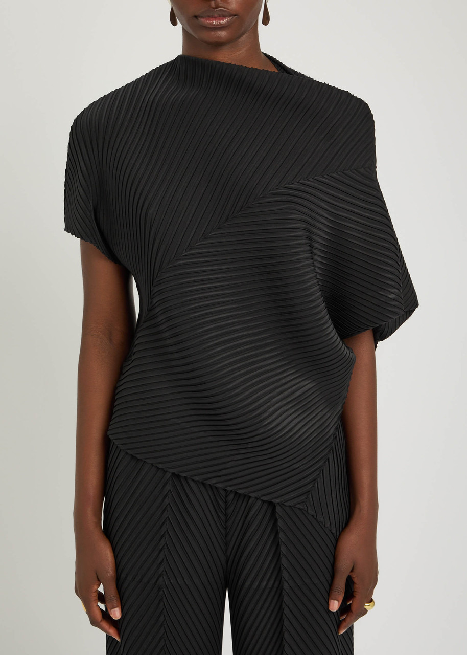 Issey Miyake Pleated Crepe-plissé top - 2