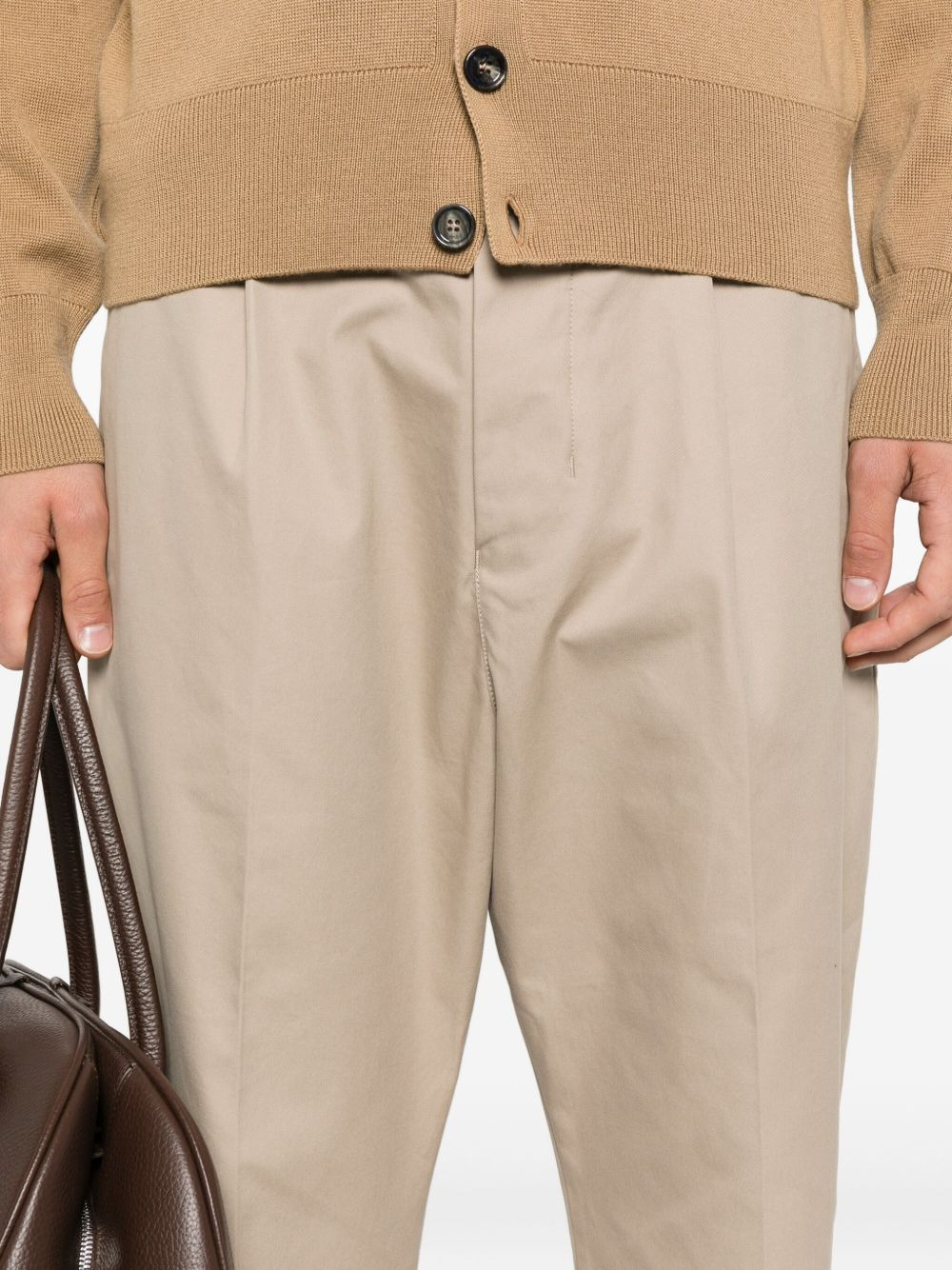 pleated cotton trousers - 5