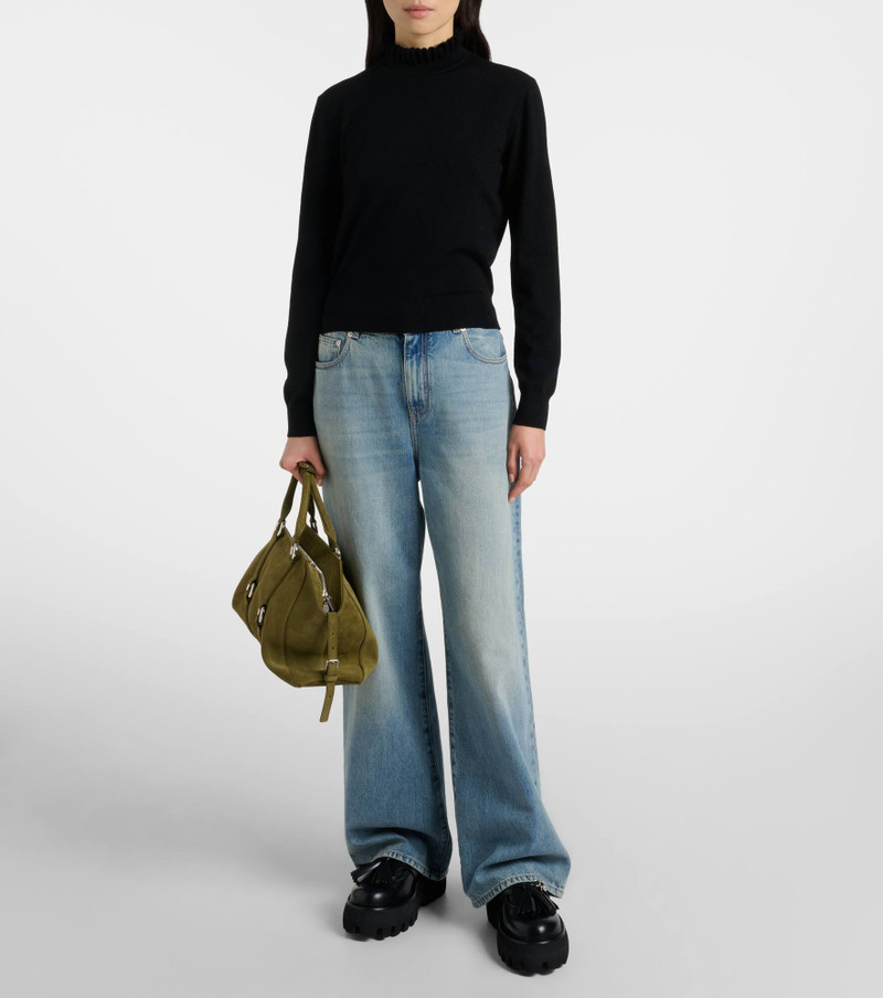 Alexander McQueen Farringdon Medium suede tote bag outlook