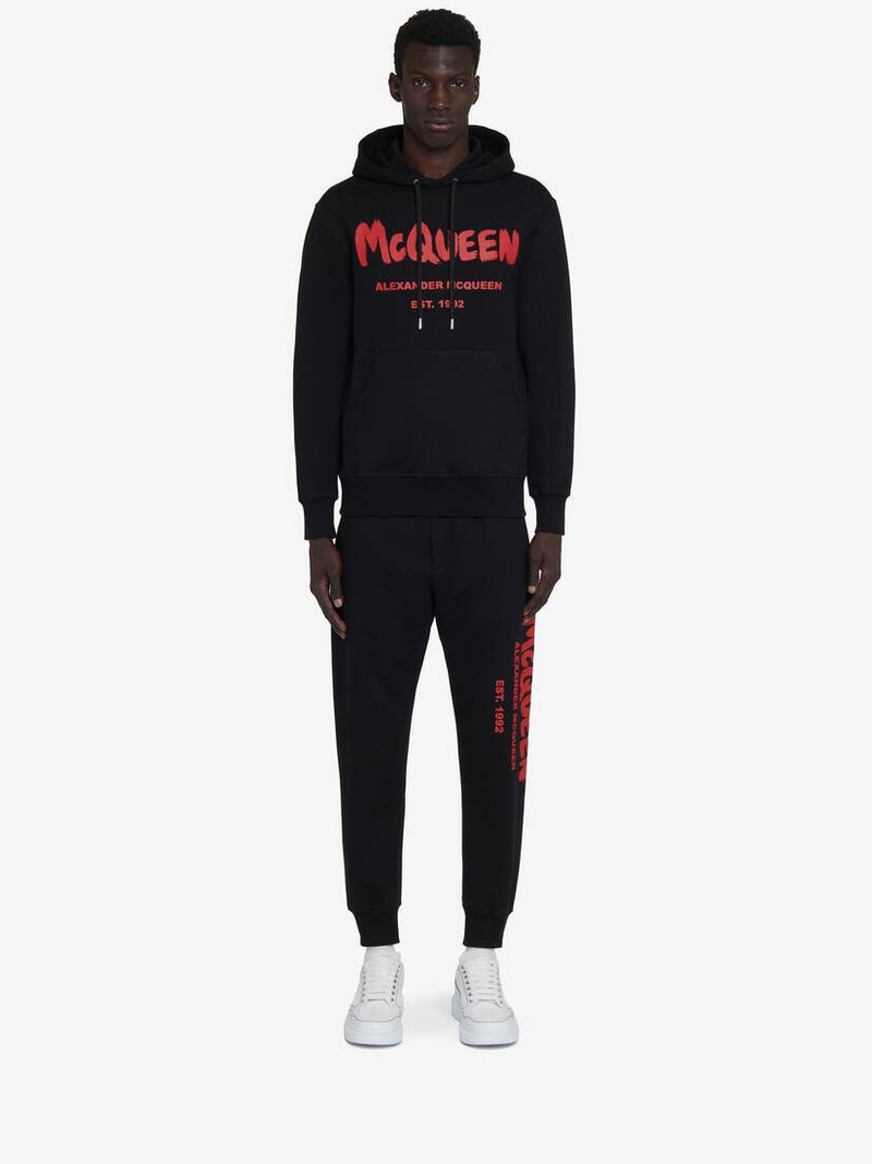 Men's McQueen Graffiti Joggers in Black - 1