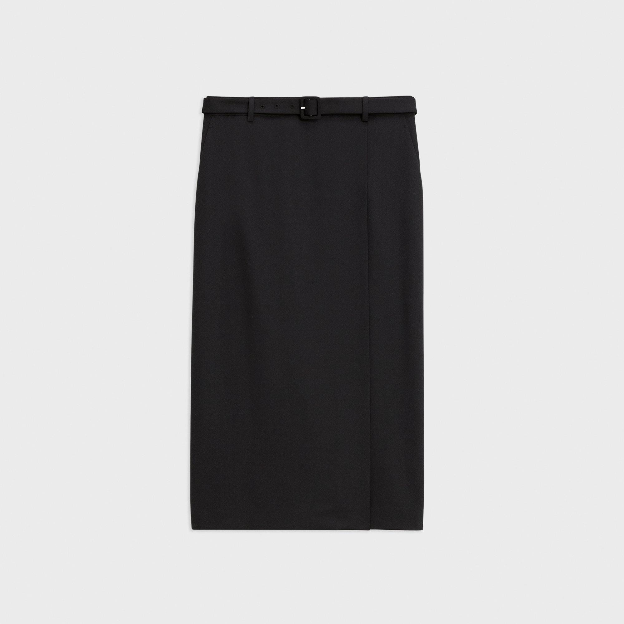 Trouser Skirt in Wool Gabardine - 1