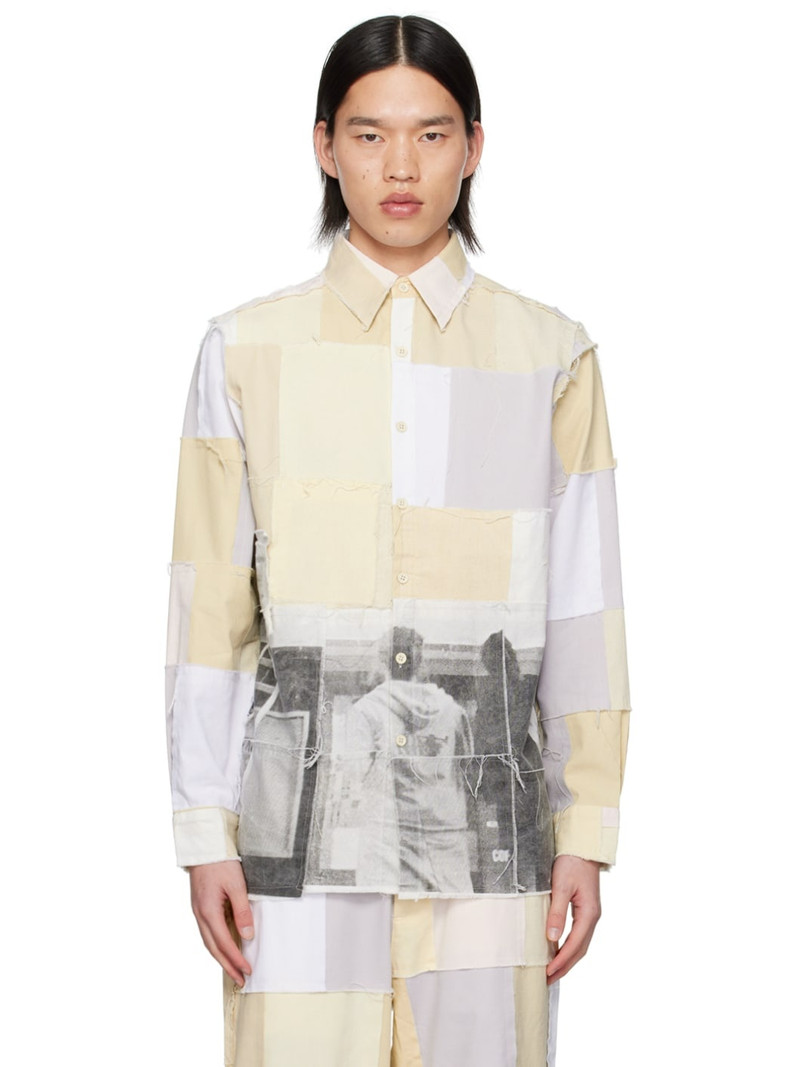 Beige Patchwork Shirt 1
