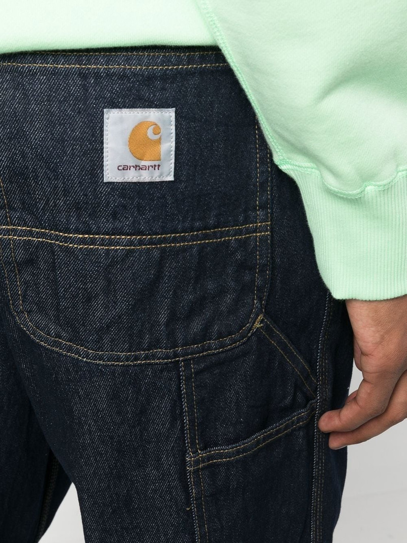 logo-patch denim trousers 5