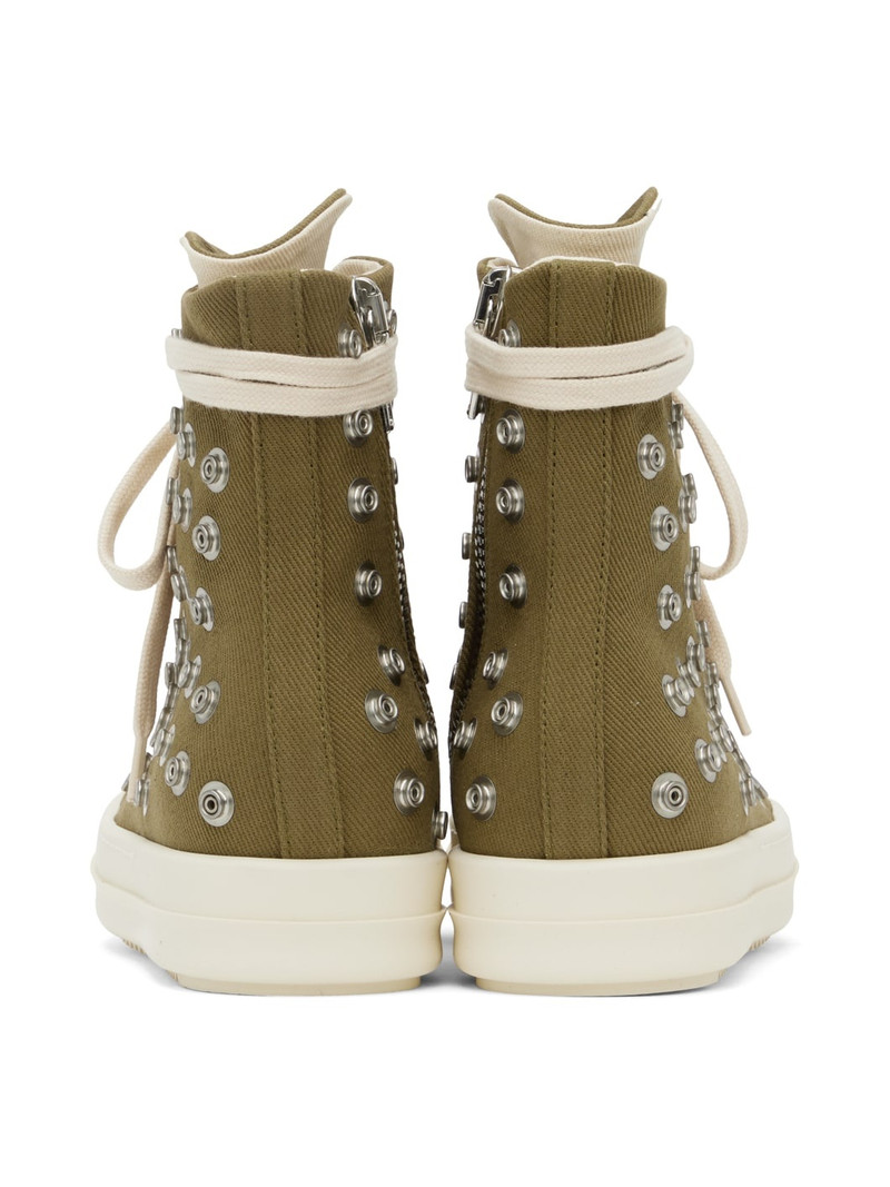 Khaki Rivet Sneakers 2