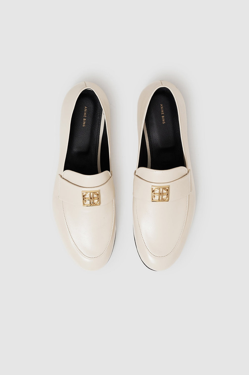 Corrine Loafers - Bone Monogram 2