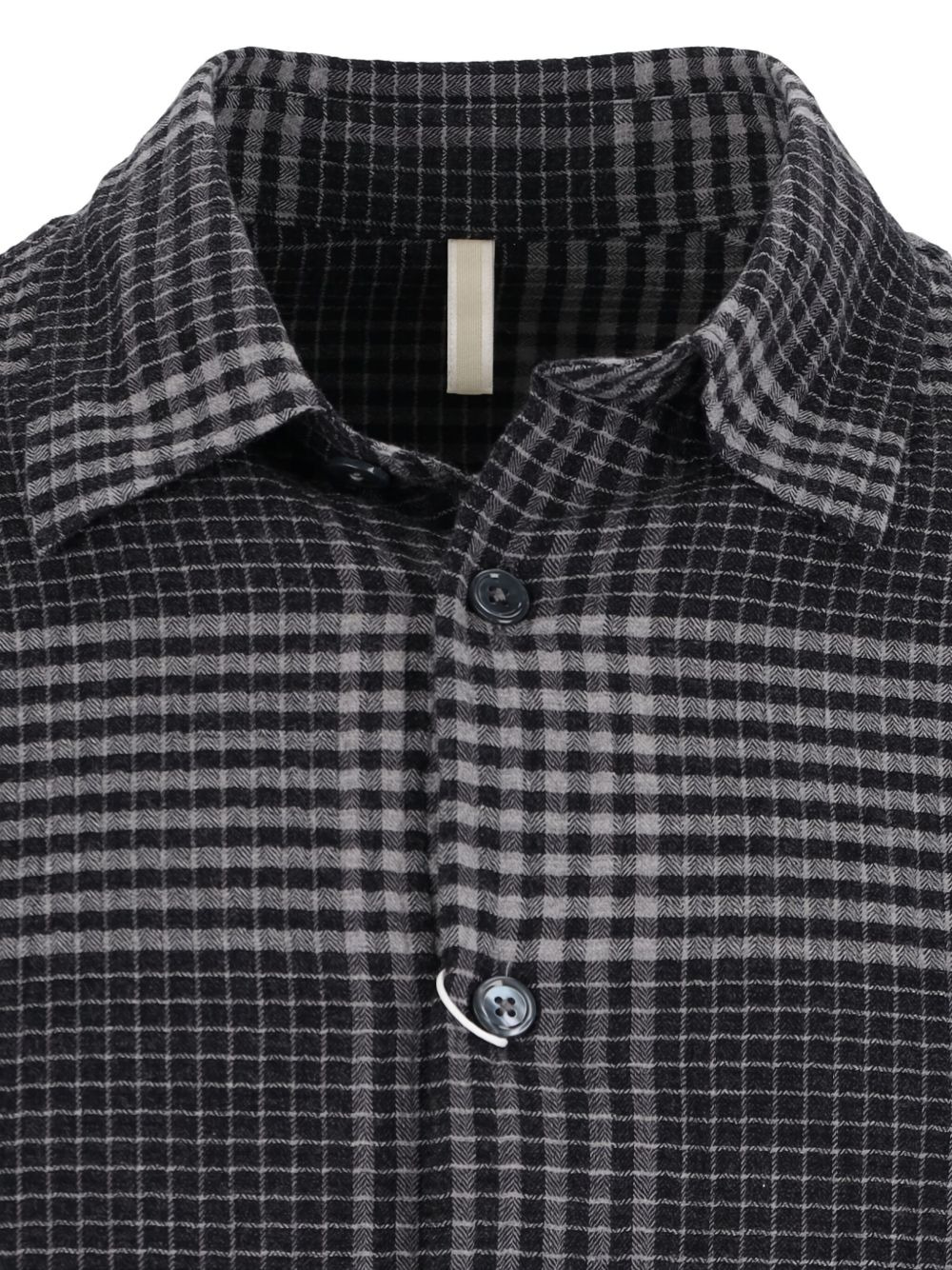 checked long-sleeved shirt - 3