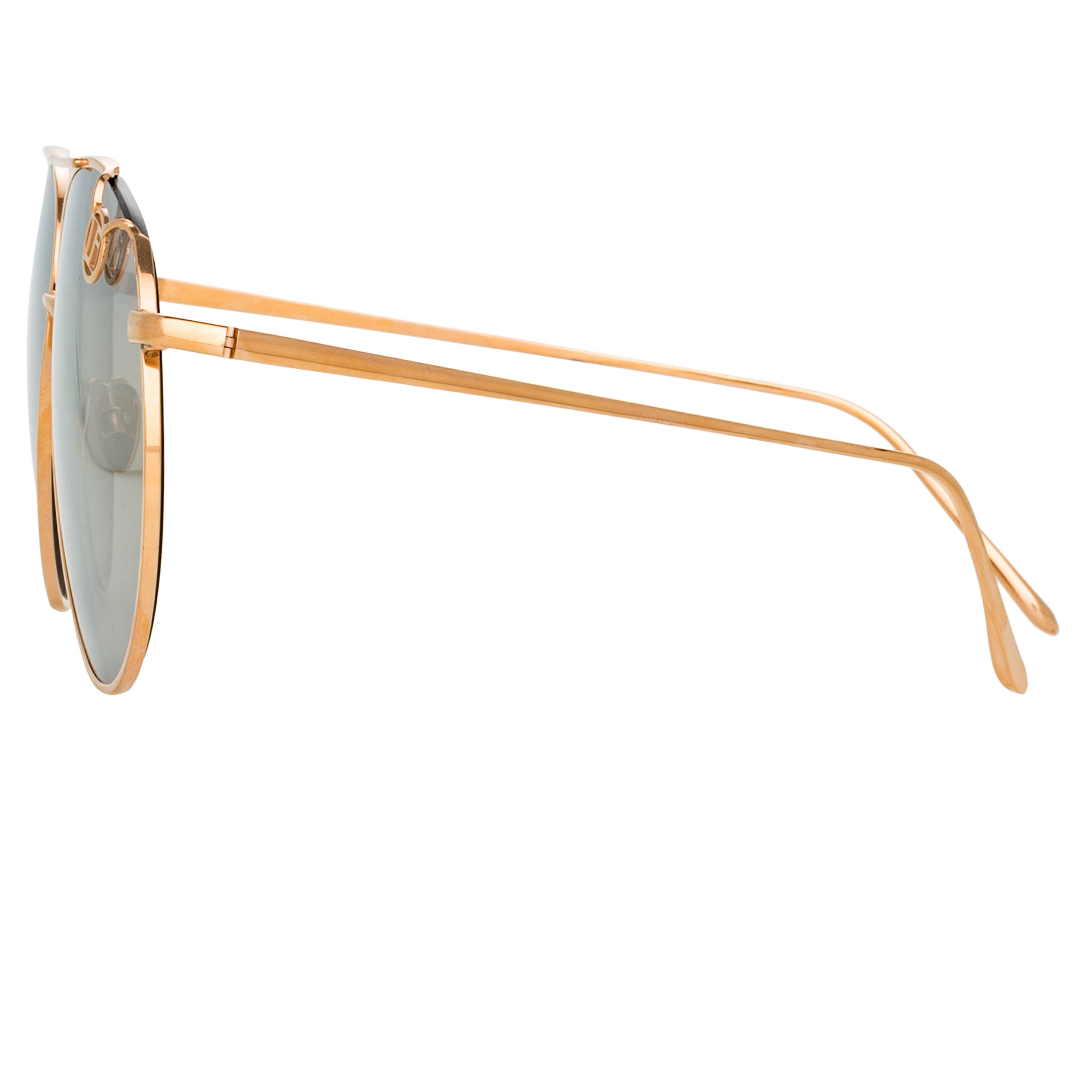 JONI AVIATOR SUNGLASSES IN ROSE GOLD AND PLATINUM LENSES (MEN'S) - 4