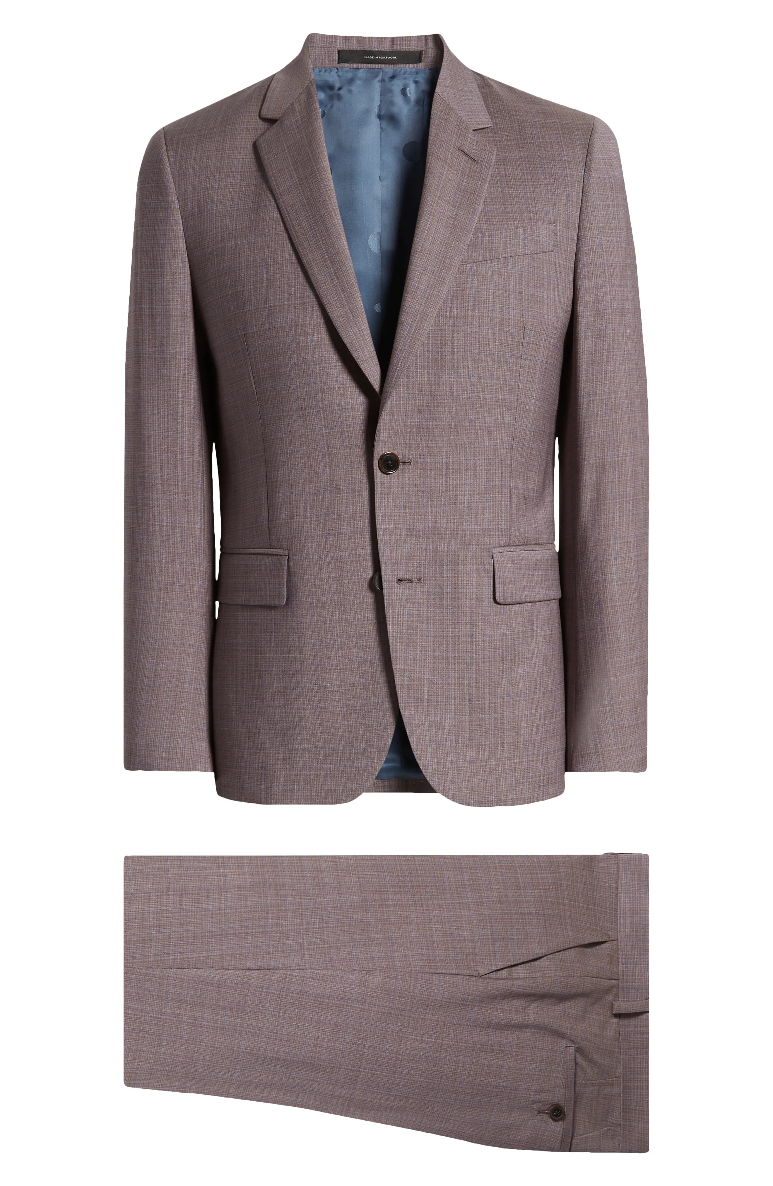 Tailored Fit Check Wool Suit - 1
