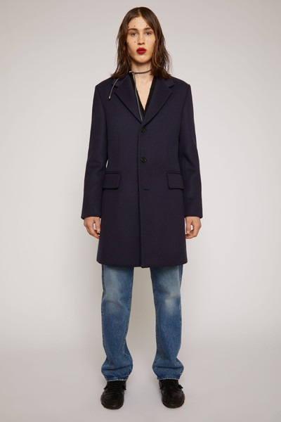 Acne Studios Wool-blend coat navy blue outlook