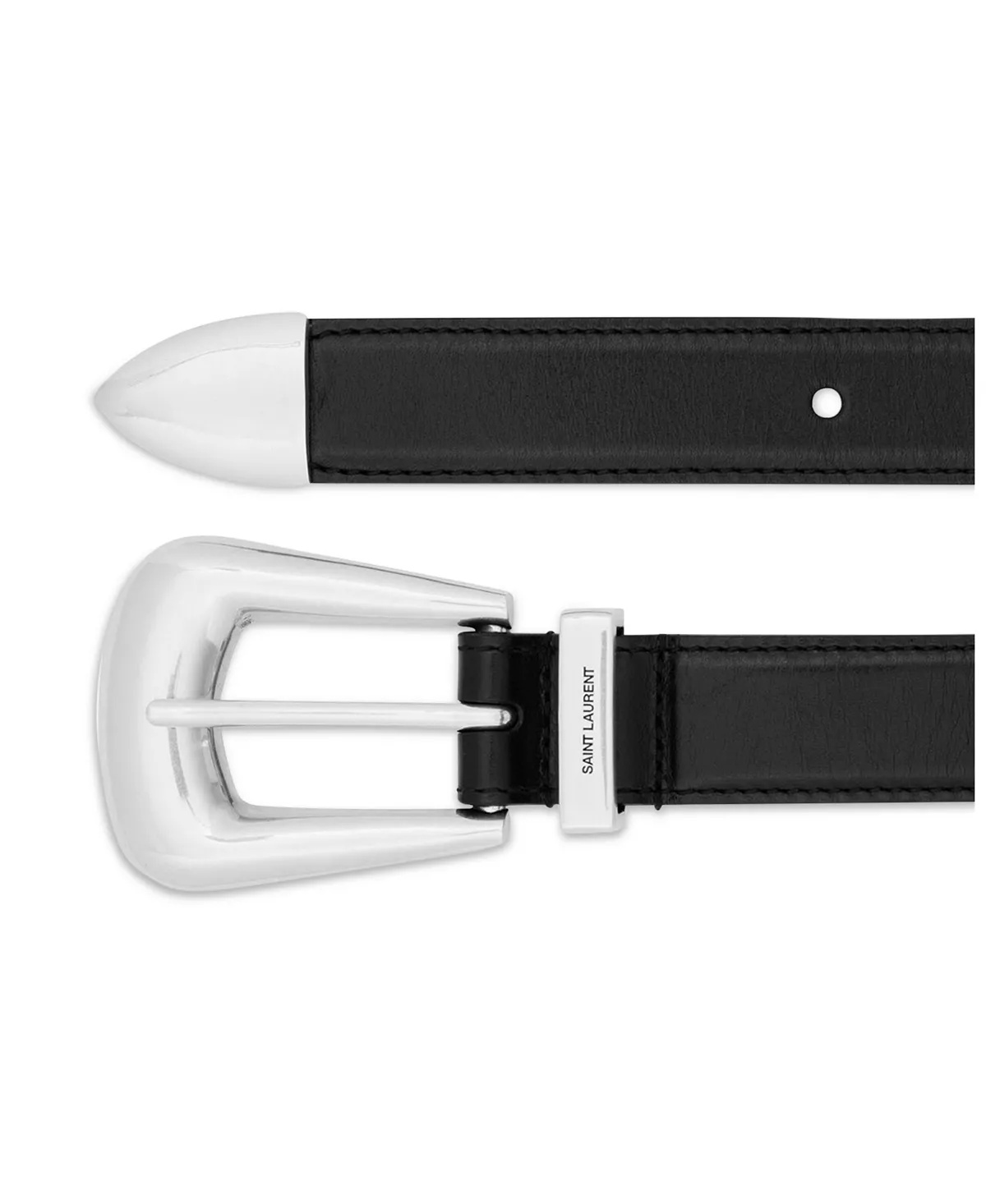 Folk Buckle Belt in Smooth Leather - 2