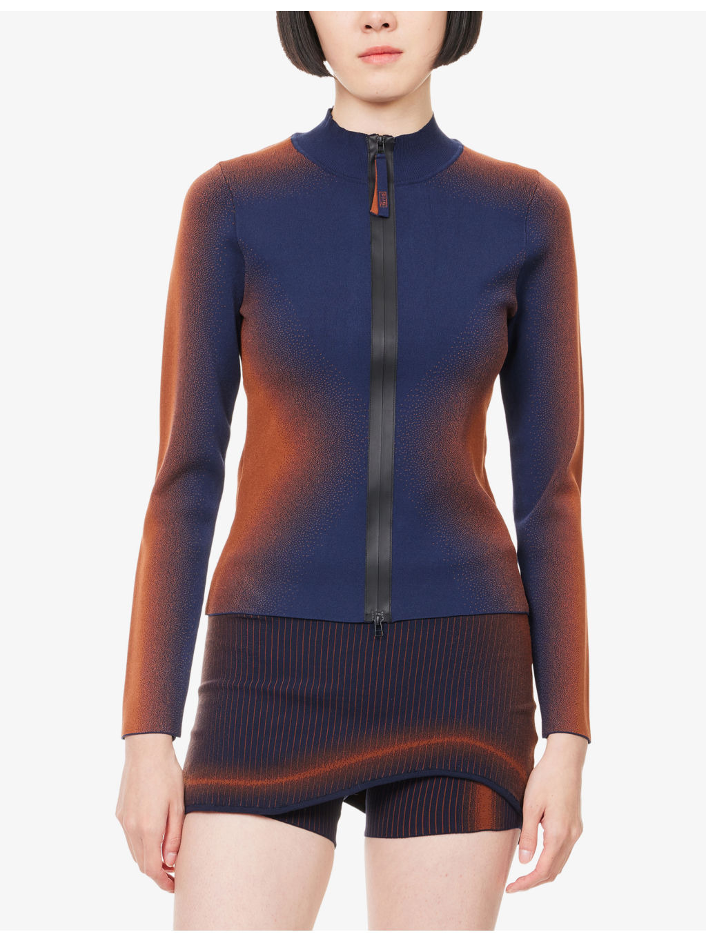 Heat Tech Graphic-Pattern Knit Jacket - 3