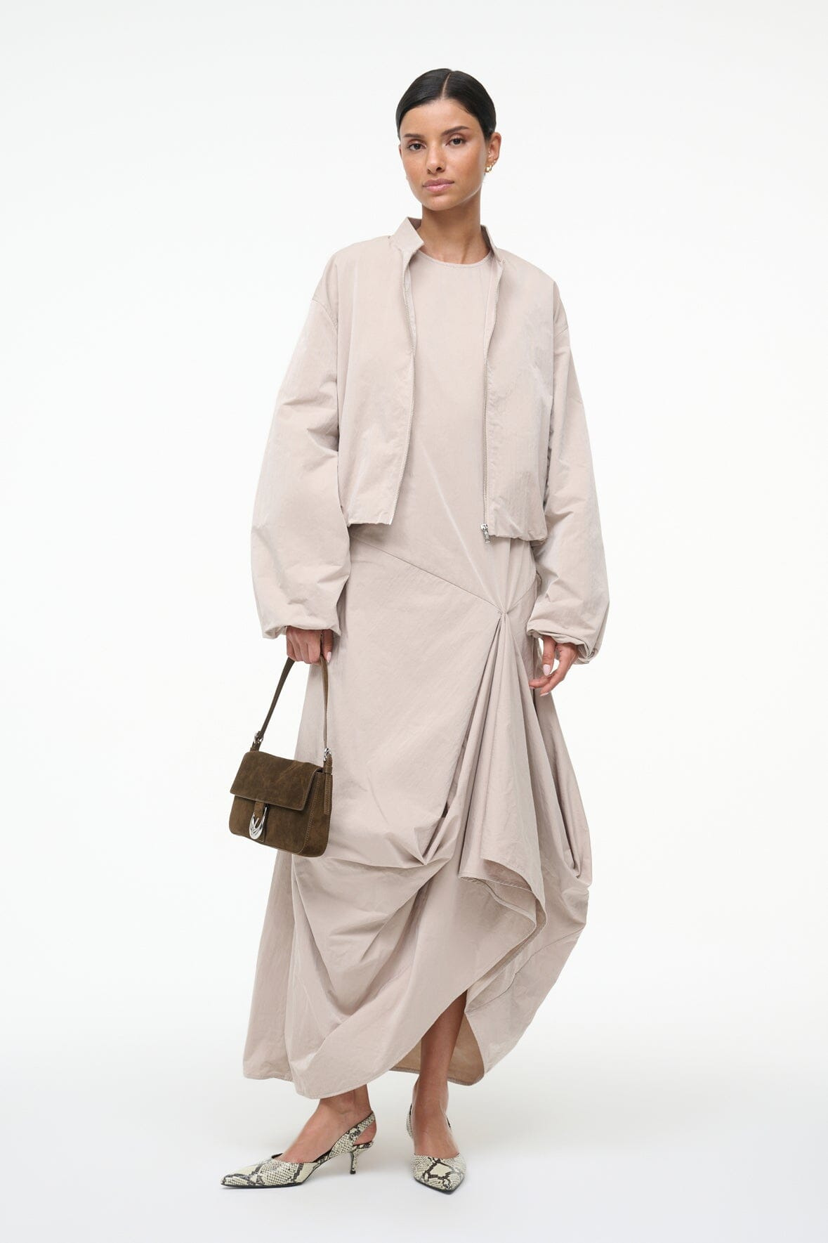 STAUD VIOLA DRESS FAWN - 8