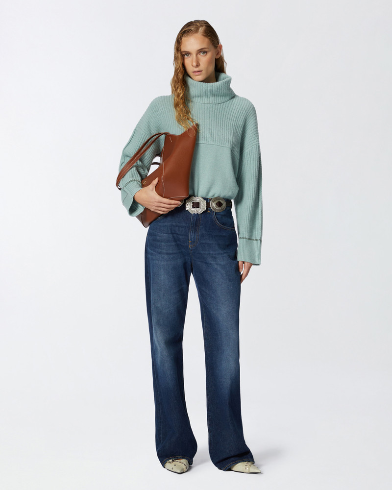 PINKO WIDE-LEG VINTAGE BLUE DENIM JEANS outlook