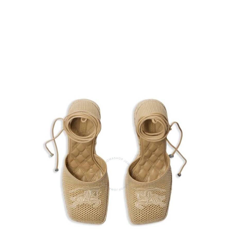 Burberry Mesh Plunge Wedge Heel Espadrilles - 2
