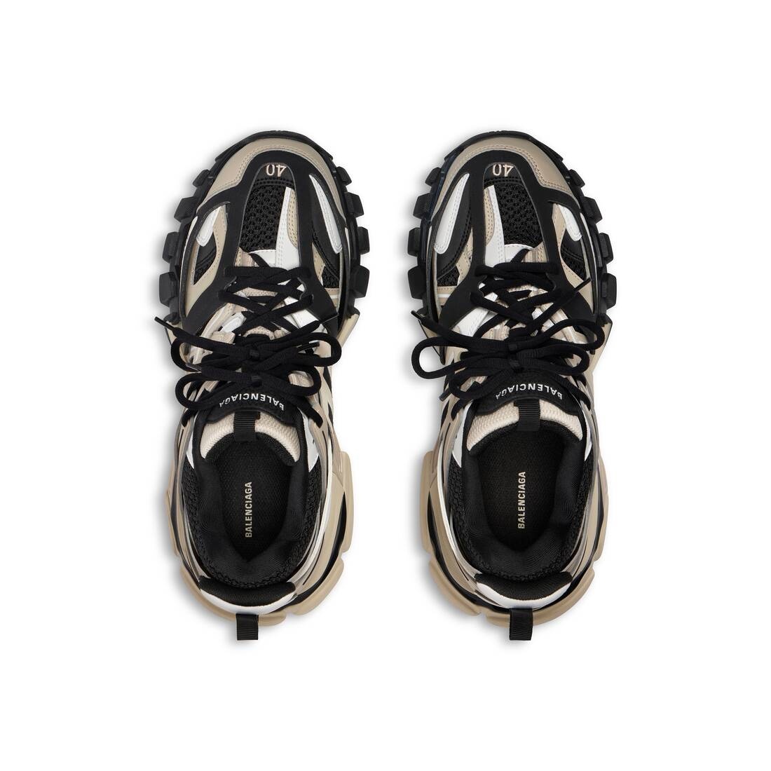 Women's Track Sneaker  in Beige/black - 5
