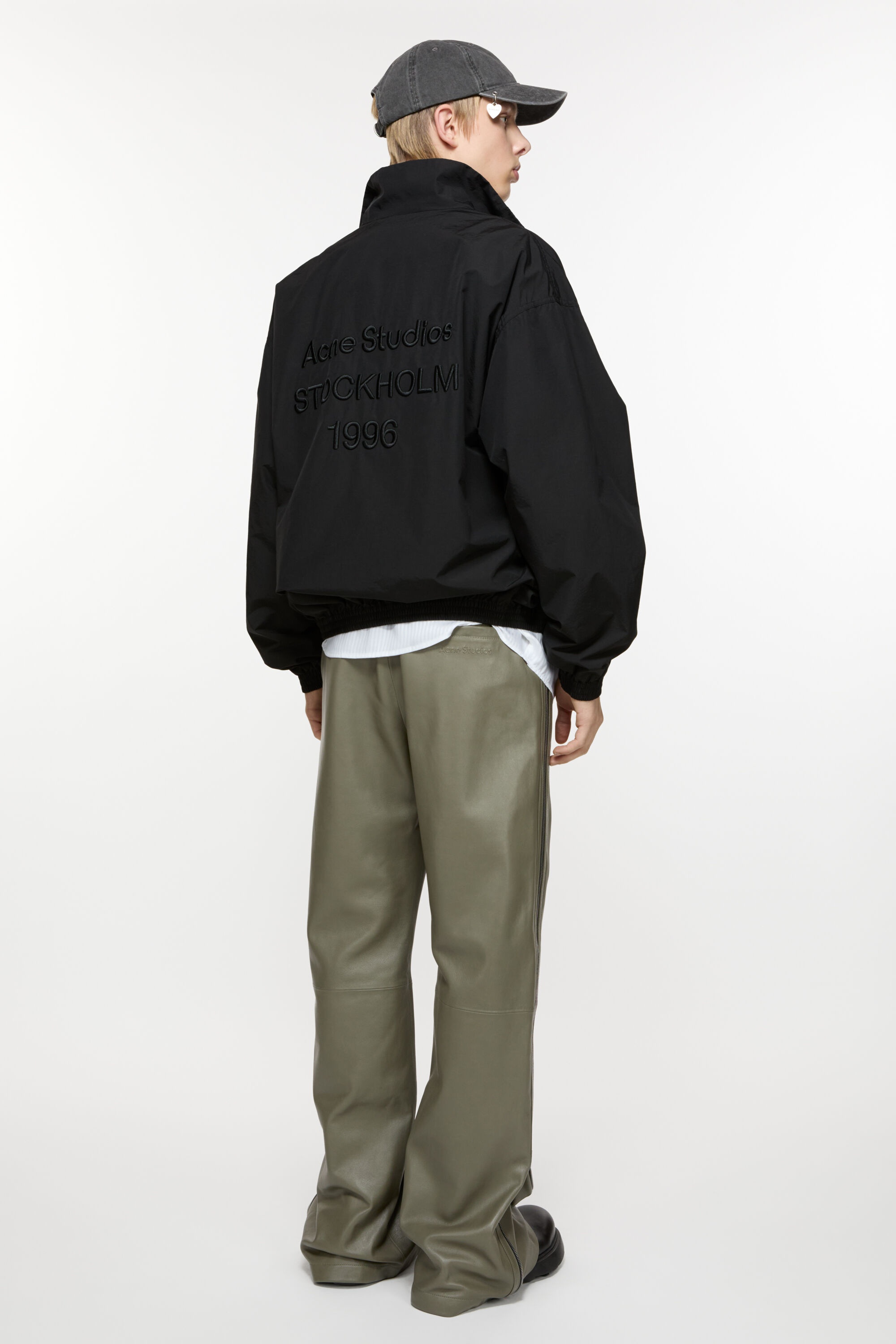Leather trousers - Dusty green - 3