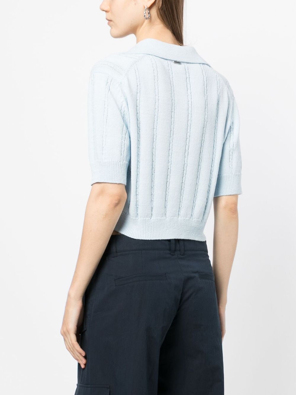knitted cropped top - 4