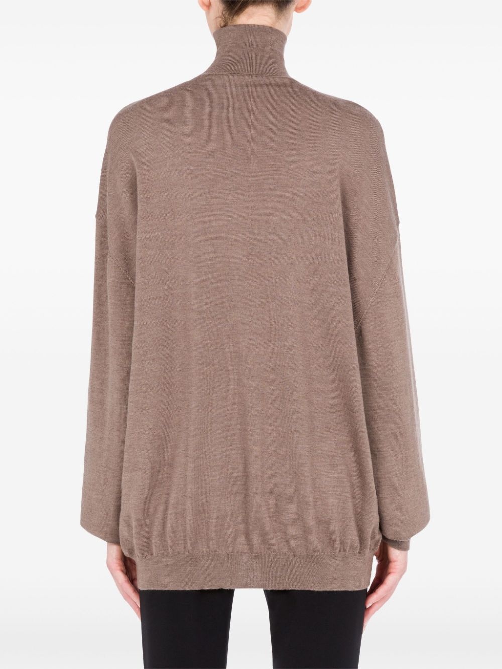 wide-sleeves virgin wool jumper - 3