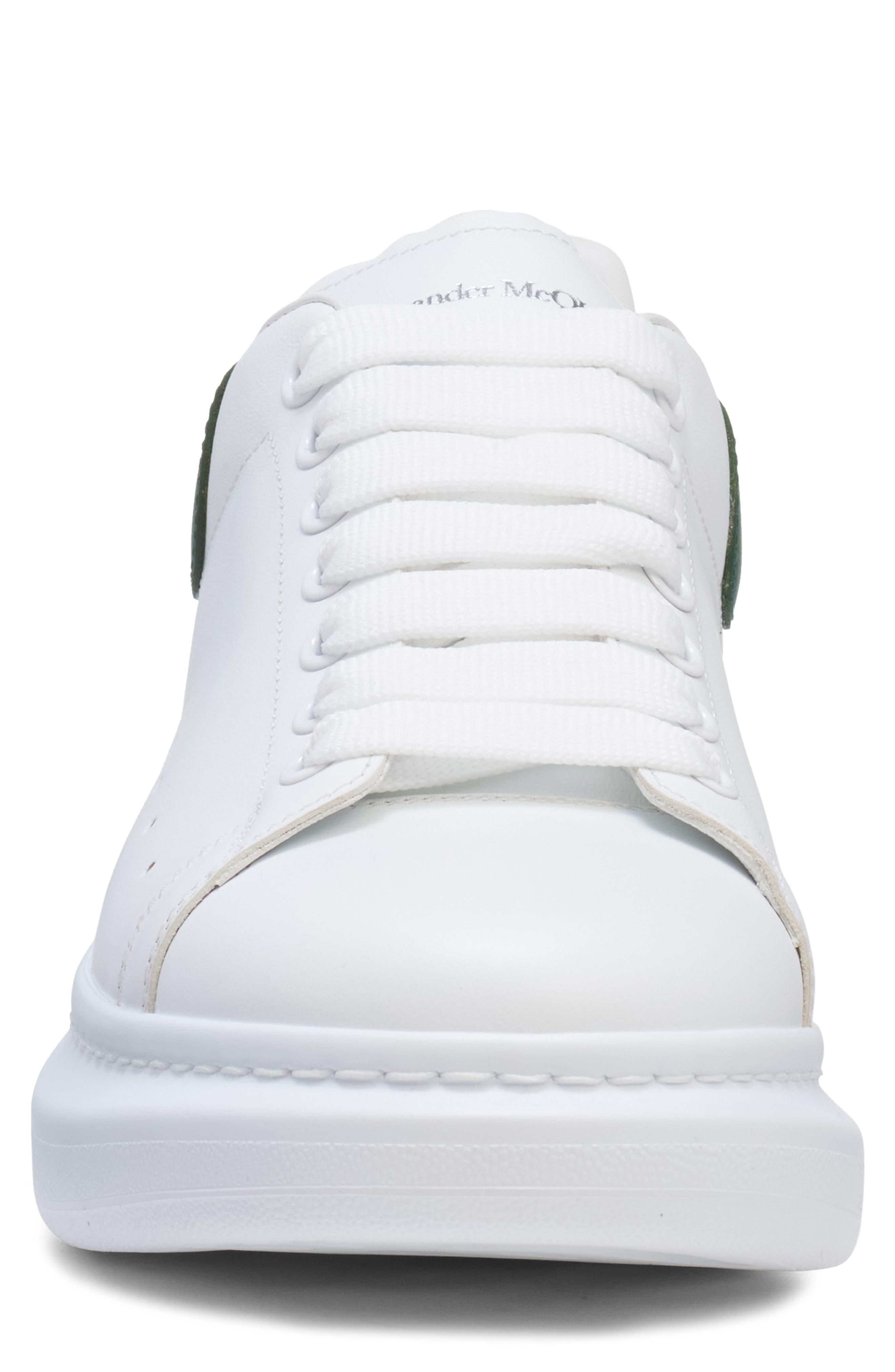McQueen Oversized Sneaker in White/Phthalo Green at Nordstrom - 4