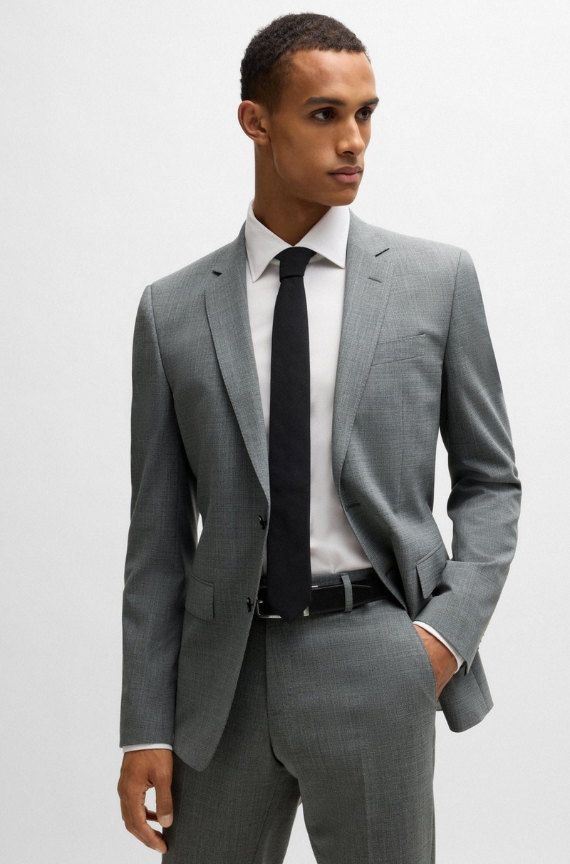 SLIM-FIT SUIT IN MICRO-PATTERNED STRETCH CLOTH 4