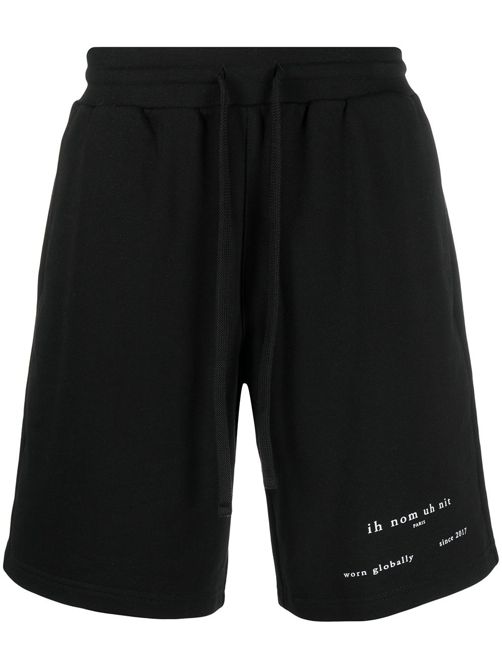 logo-print track shorts - 1