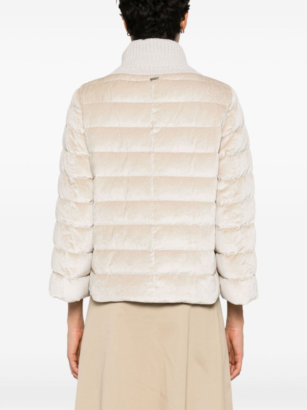 Resort Cape velvet puffer jacket - 4