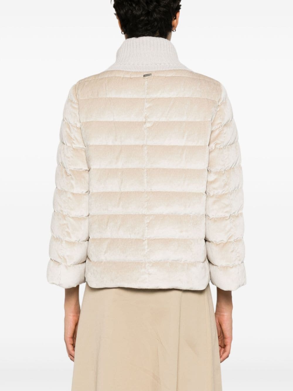 Resort Cape velvet puffer jacket - 4