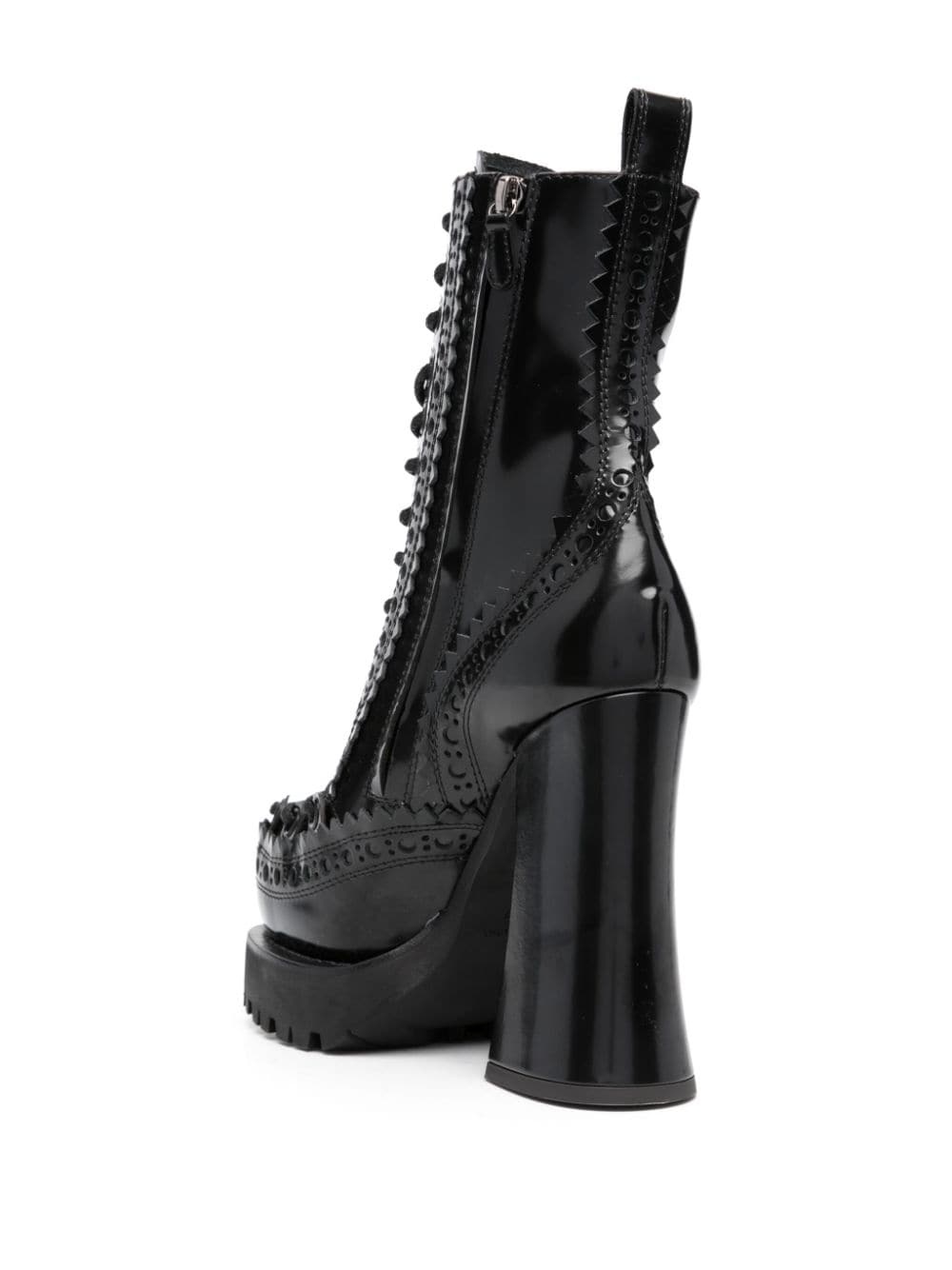 120mm lace-up leather boots - 3