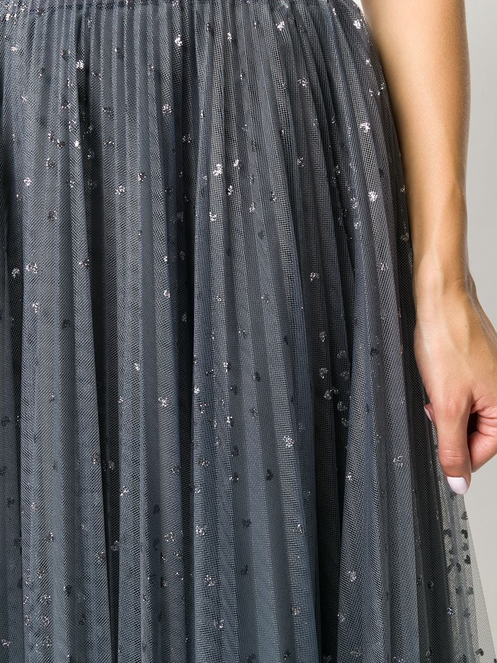 glitter detailing pleated skirt - 5