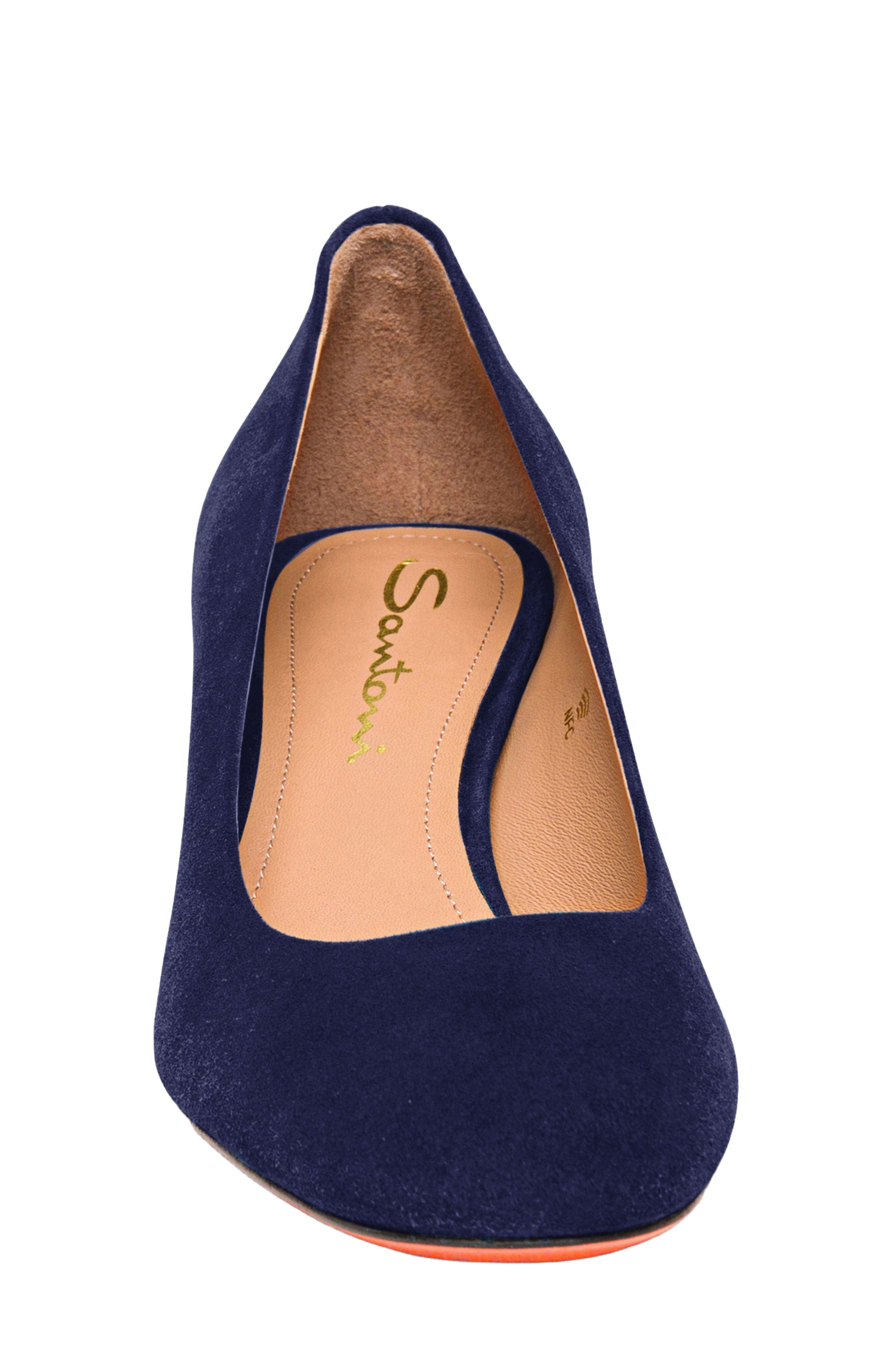 Santoni Women's suede low-heel pump in Blue at Nordstrom - 7