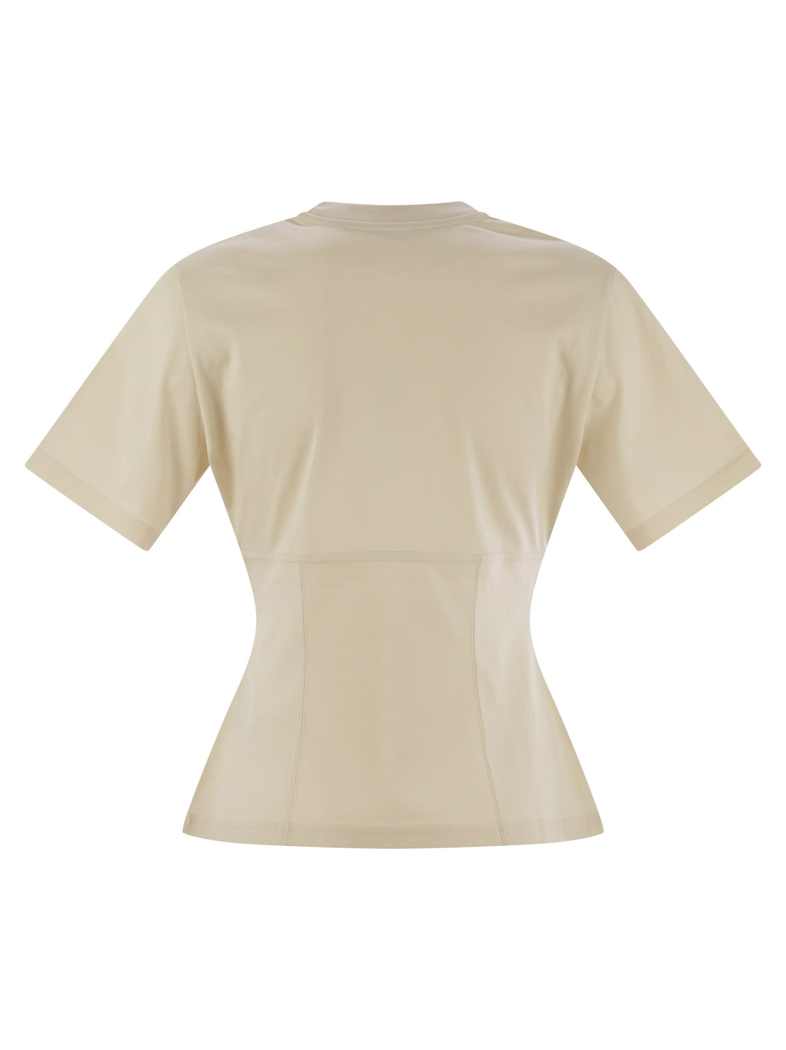 Moncler Women Cotton T-Shirt With Handmade Beads - 2