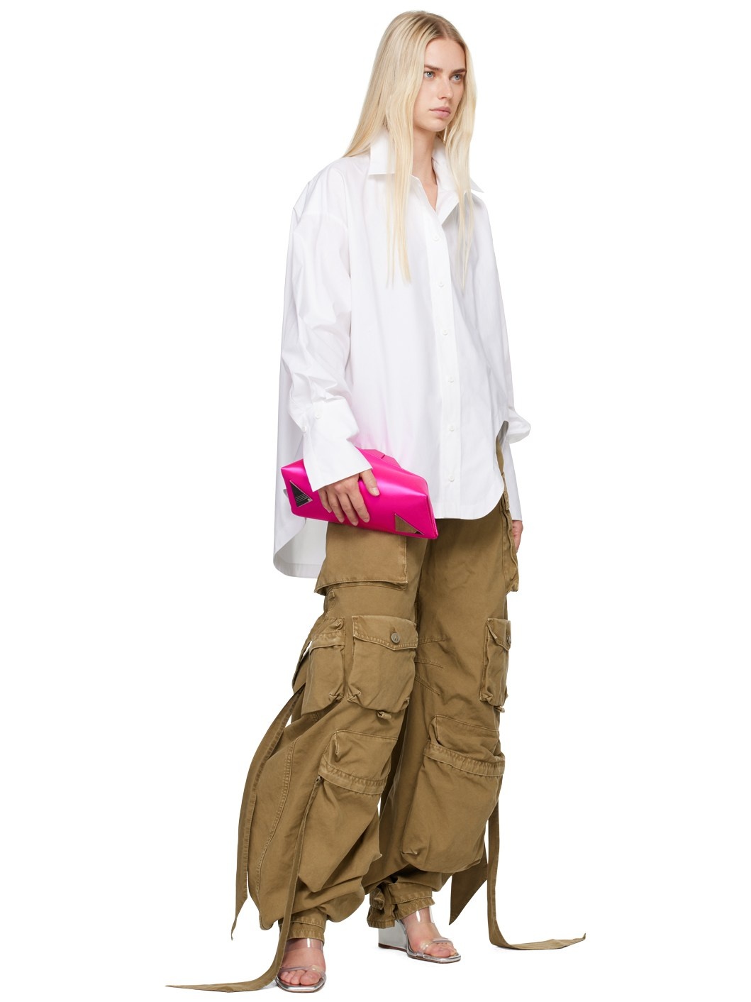 Tan Long Cargo Pants - 4