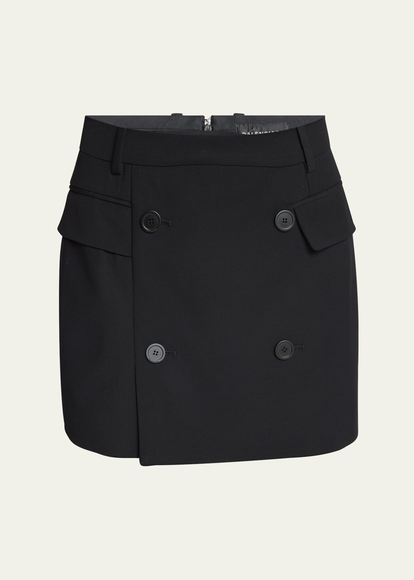 Double-Breasted Tailored Mini Skirt - 1